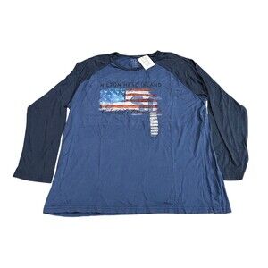 Jamaican Me Crazy Hilton Head Island Long Sleeve T Shirt Women’s Size XXL USA
